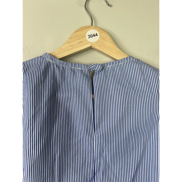 NWT The Femm Poplin Lightweight Puff Sleeves Luella Blouse Blue Size: Small - Picture 9 of 10